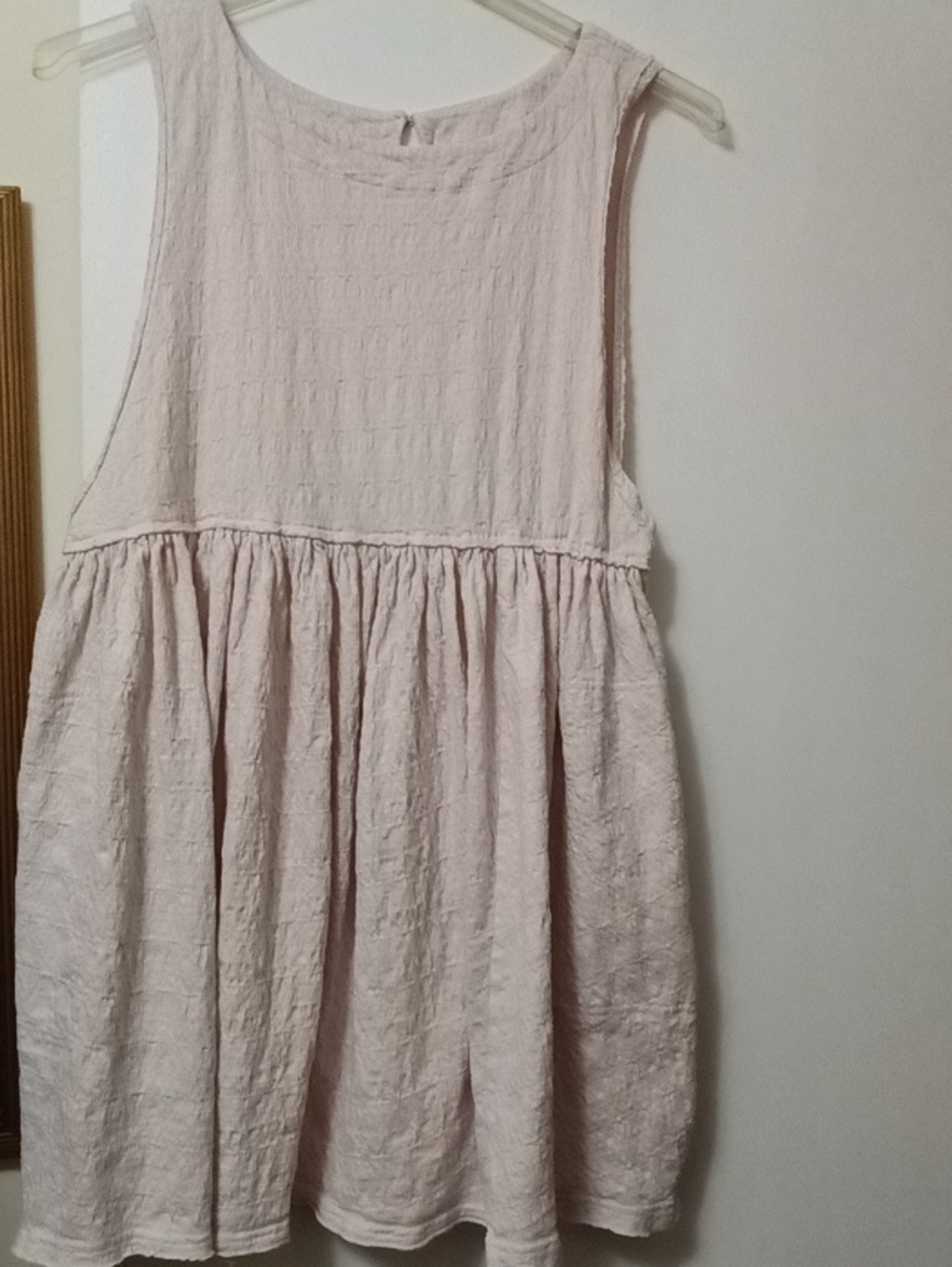 Women's Sporty FP BEACH Sleeveless Cotton Gathered Dress - Light Blush